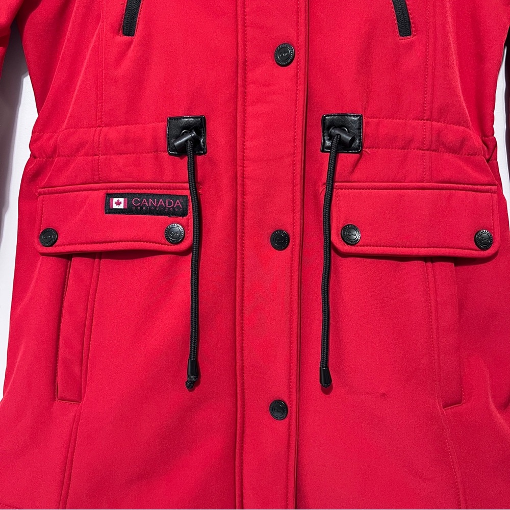 Canada Weather Gear Waterproof Hooded Red Jacket Size Small Outdoor Hiking - Picture 6 of 11